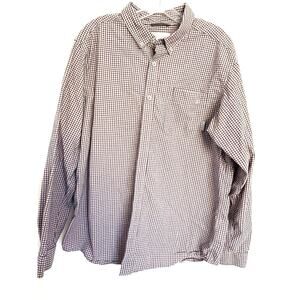 Columbia Sport Button Down L Shirt Mens Plaid Check Long Sleeve Business Casual